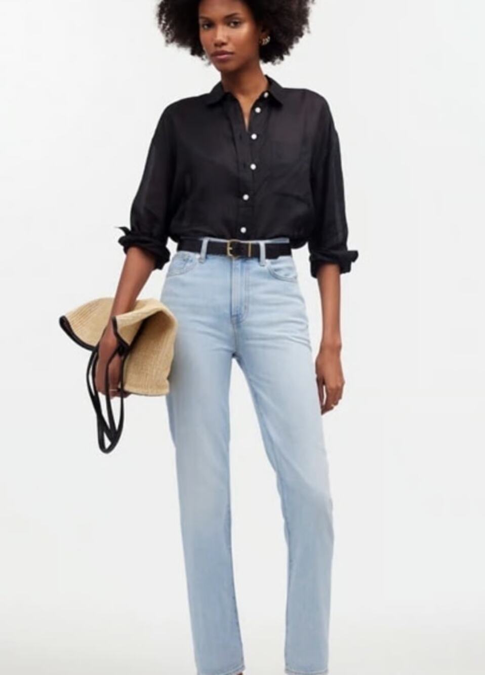 Madewell perfect vintage straight leg jean light wash size 27